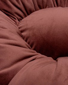 Poduszka kwiatek Mia kolor czerwony tkanina połyskliwa, welwetowa