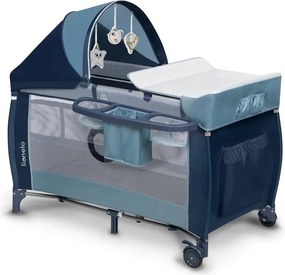 Lionelo - Łóżeczko turystyczne SVEN PLUS niebieskie