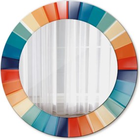 Lustro z nadrukiem dekoracyjne okrągłe Promieniste koncentryczne pasy