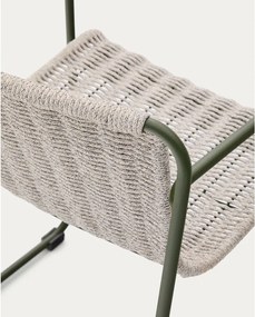 Szarozielone metalowe krzesło ogrodowe Maurina – Kave Home
