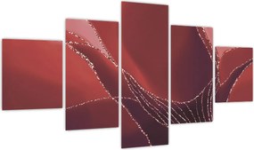 Obraz - Czerwony abstrakcyjny kwiat N⁰2 (125x70 cm)