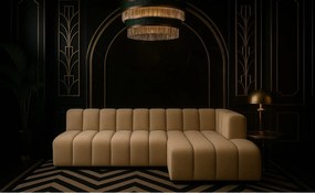 Narożnik w kształcie L GRAND 295 cm, tkanina Salvador, Beżowy, Prawy