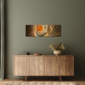 Obraz abstrakcji (z zegarem) (90x30 cm)