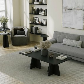 Stolik konferencyjny Double Mushroom Black