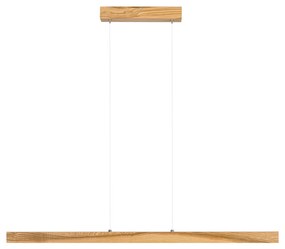 Lampa wisząca LED 100 cm z drewna jesionowego w stylu rustykalnym L100