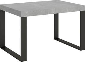 Stół rozkładany 130/234x90 cm Tecno cementu nogi antracytowe