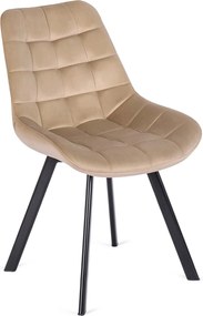 Aksamitne krzesło z lamówką Rick