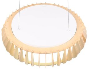 Biało-naturalna lampa wisząca LED ø 60 cm Monte – Trio