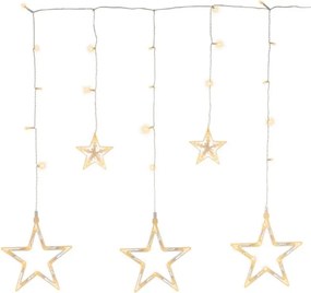 Świąteczny LED łańcuch - gwiazdki, 0,6 m, 61 LED,ciepła biel