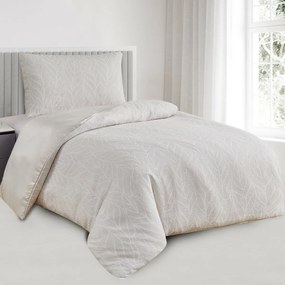 Pościel żakardowa Alabama beżowa, 140 x 200 cm, 70 x 90 cm