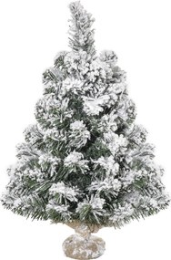 HOMCOM Mini sztuczna choinka 60 cm z efektem śniegu, 67 gałązek — idealna na stół i do biura | Aosom PL