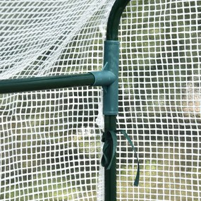 Outsunny Szklarnia Foliowa Wchodzona 4 Półki Stal PE Zielona 120x186x190cm | Aosom PL