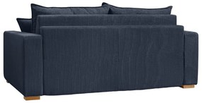 Ciemnoniebieska sztruksowa rozkładana sofa 225 cm Augustin – Bobochic Paris