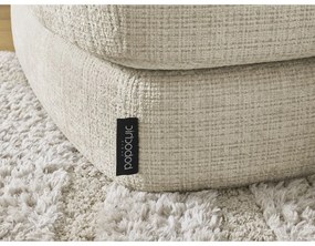 Beżowy narożnik z tkaniny szenilowej (lewostronny/z szezlongiem) Leonore – Bobochic Paris