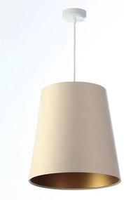 Kremowo-złota elegancka lampa wisząca glamour - S405 dąb sonoma