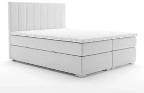Łóżko kontynentalne SALIMA 160x200 jasno szare velvet z pojemnikiem LAVERTO