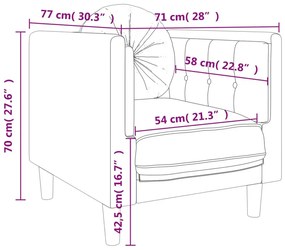 Niebieski fotel z poduszkami na czarnych nóżkach - Erim 3X