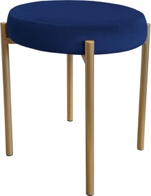 Taboret DIOR stelaż metalowy tkanina Welur : Kolor Stelaża - Złoty, Kolor tkaniny - VELVET - MG16, Typ tkaniny - Velvet