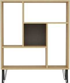 Półka stojąca ARVEN - dąb/antracyt, 90x107,8x25