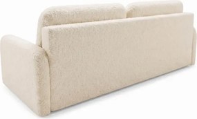 Sofa DUO Rozkładana Dwuosobowa Beżowa Boucle Japandi