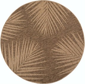 Brązowy okrągły dywan odpowiedni na zewnątrz ø 80 cm Timber 1403 – Ayyildiz Carpets