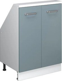 Szafka kuchenna na dach skośny niebiesko-szary 60x46x81.6 r-line