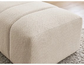 Beżowy podnóżek z materiału bouclé Annecy – Bobochic Paris