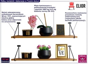 Industrialne półki ścienne dąb craft - Turris 4X