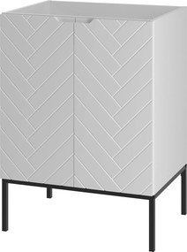 Szafka pod umywalkę wpuszczaną Aspen 09, biały mat/czarny, 60 cm