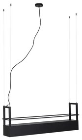 Inteligentna lampa wisząca czarna z półką, w tym 4 Wifi GU10 - Cage RackPrzemysłowy Oswietlenie wewnetrzne