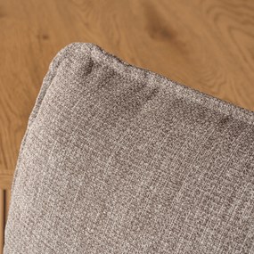 Krzesło Tapicerowane Obrotowe DIAS Brązowe Nowoczesne