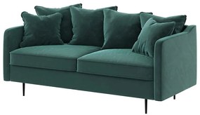 Ciemnoturkusowa aksamitna sofa Ghado Esme, 176 cm