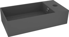 Szara prostokątna umywalka ceramiczna N9-S29