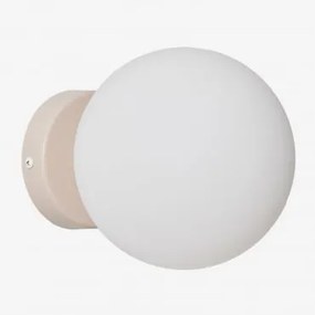 Uvol Traditional Lampa Ścienna Ze Stali Nierdzewnej Z Kryształową Kulą Kremowa Tapioca - Sklum