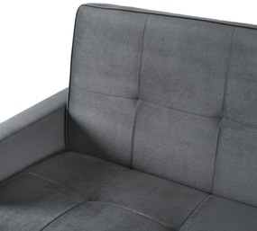 Sofa z Funkcją Spania ALUNA Rozkładana Wersalka Dwuosobowa Szara Nowoczesna do Salonu