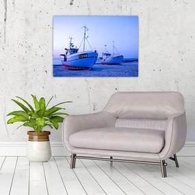 Obraz na szkle - Lądowanie o zmierzchu (70x50 cm)