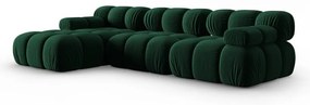 Zielona aksamitna sofa 285 cm Bellis – Micadoni Home
