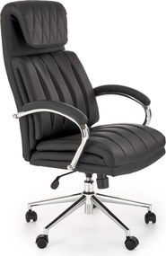 Czarno fotel gabinetowy z ekoskóry Romano Halmar