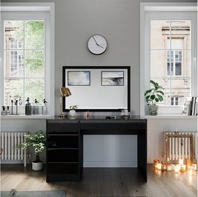 Toaletka czarny/złoty 120x55x75 sherry