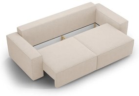 Beżowa rozkładana sofa z materiału bouclé 247 cm Jodie – Micadoni Home
