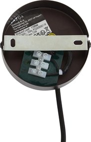 Lampa wisząca retro brązowa z brązowym szkłem - Giselle