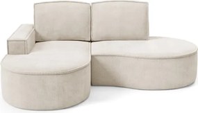 Narożnik MOLLY Lewostronny bez funkcji spania, wolnostojący tkanina CURIO 09 Beżowy