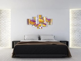 Obraz - Ilustracja kwiatów (125x70 cm)