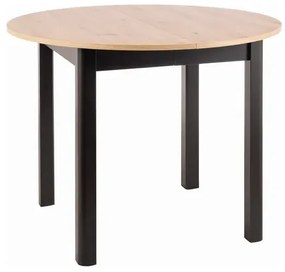 STÓŁ DANTE DĄB ARTISAN / CZARNY MAT FI 102 (102-144) SIGNAL
