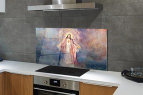 Szkło do Kuchni na Ścianę Portret Jezusa Chrystusa