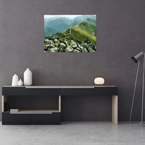 Obraz na szkle - Krajobraz górski (70x50 cm)