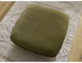 Podnóżek z tkaniny szenilowej w kolorze khaki Leonore – Bobochic Paris