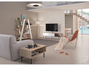 Biała szafka pod TV w dekorze dębu 165x40 cm Ampère – TemaHome