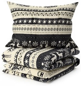 PrzytulneMieszkanie.pl PrzytulneMieszkanie.pl Pościel z mikropluszu WINTER DEER szare Rozmiar pościeli: 2 szt 70 x 90 cm | 200 x 220 cm