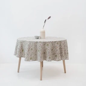 Lniany obrus ø 150 cm Botany 2 Lightweight – Linen Tales
